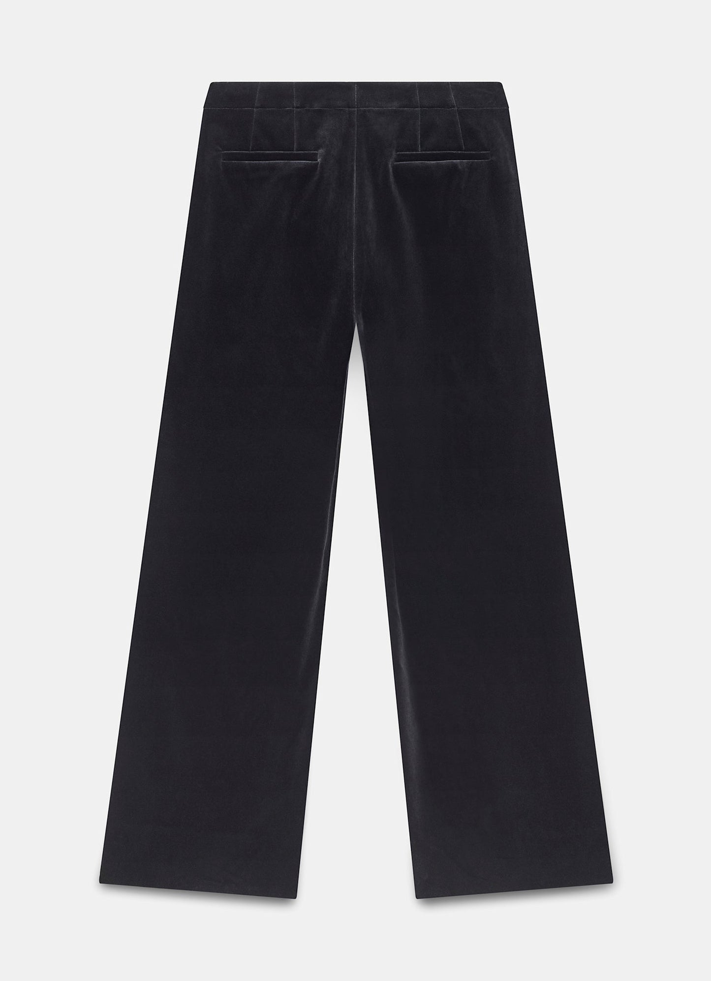 Black Velvet Wide Tailored Trousers