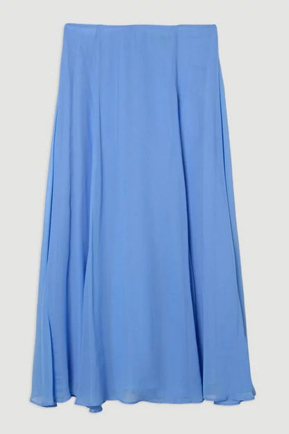 Sheer Viscose Georgette Woven Maxi Skirt