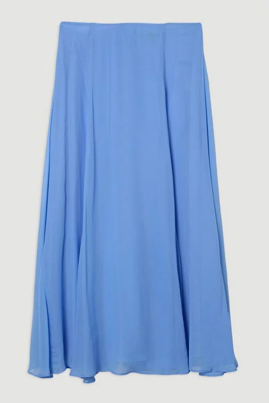 Sheer Viscose Georgette Woven Maxi Skirt
