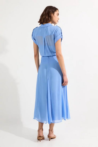 Sheer Viscose Georgette Woven Maxi Skirt