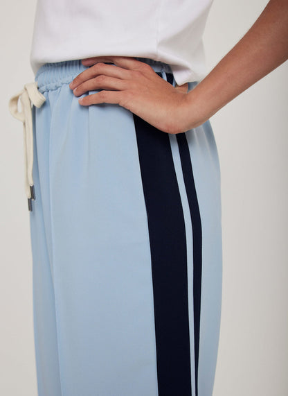 Blue Side Stripe Trousers