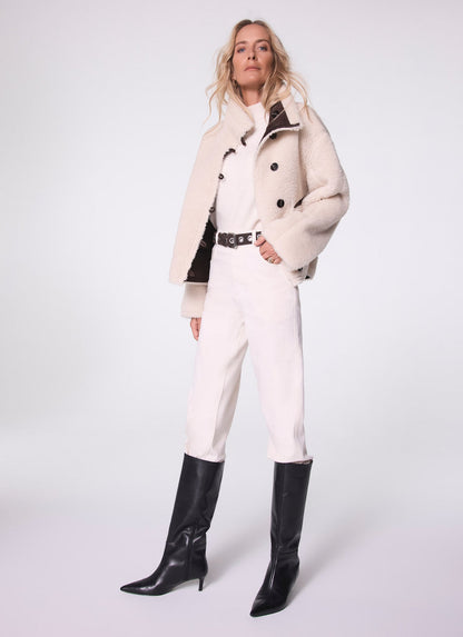 Brown Reversible Aviator Jacket