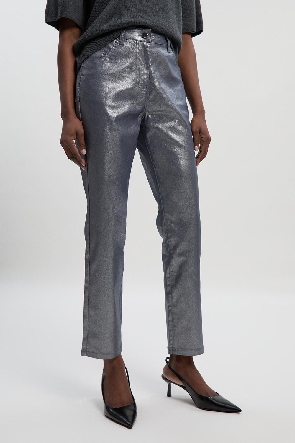 Metallic Coated Denim Skinny Jean