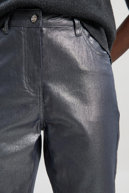 Metallic Coated Denim Skinny Jean