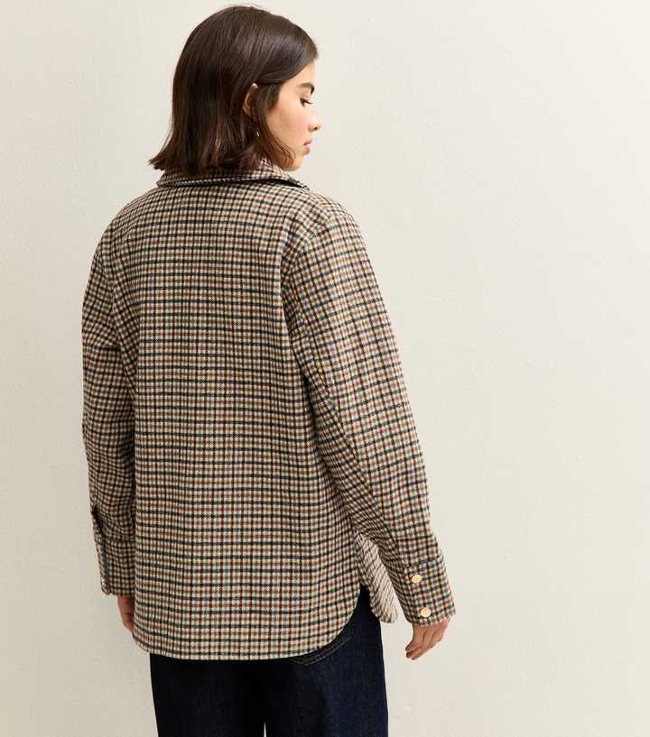 Brown Checked Shacket