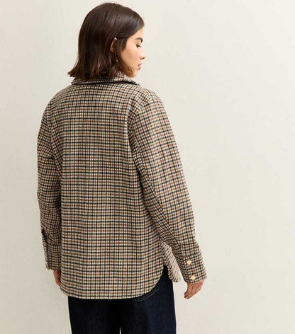 Brown Checked Shacket