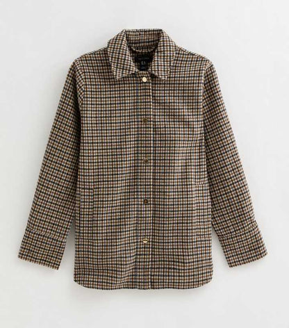 Brown Checked Shacket