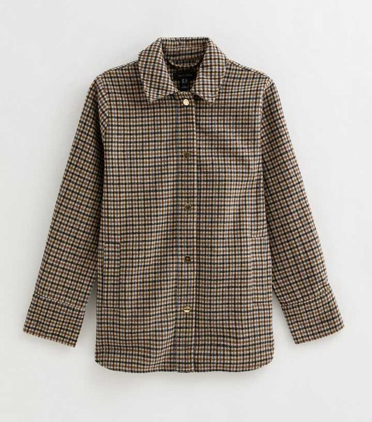 Brown Checked Shacket