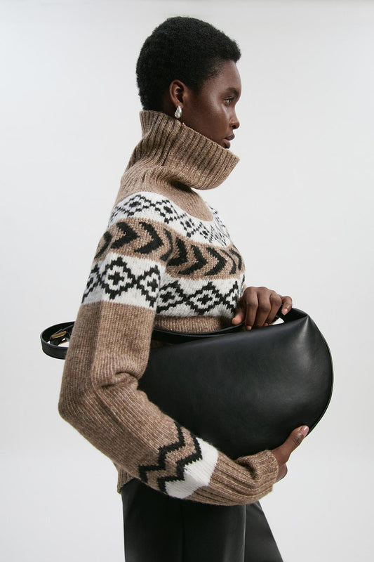 Fairisle Pattern Crew Neck Knit Jumper