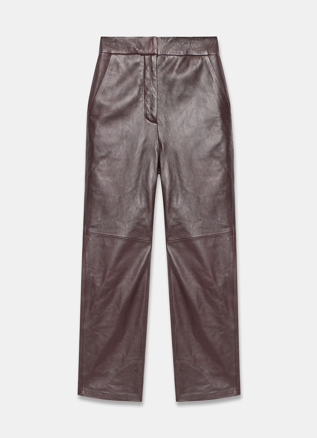 Burgundy Leather Trousers