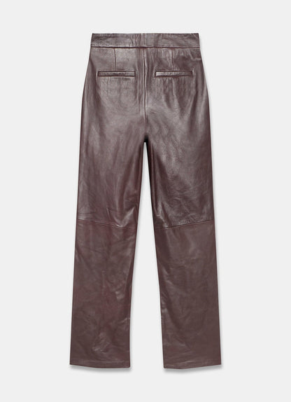 Burgundy Leather Trousers