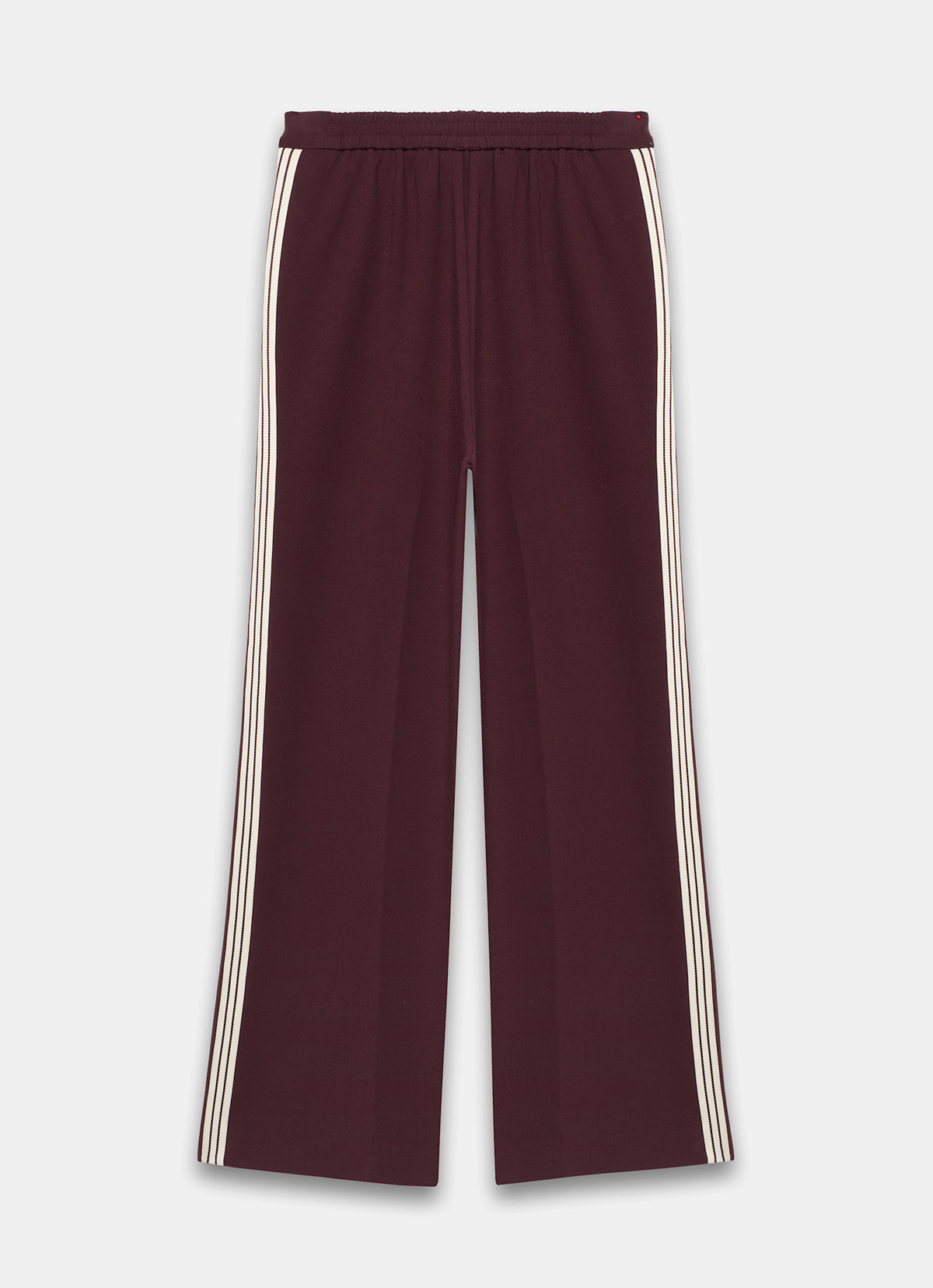 Burgundy Contrast Side Stripe Trousers