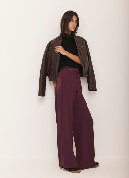 Burgundy Side Stripe Trousers