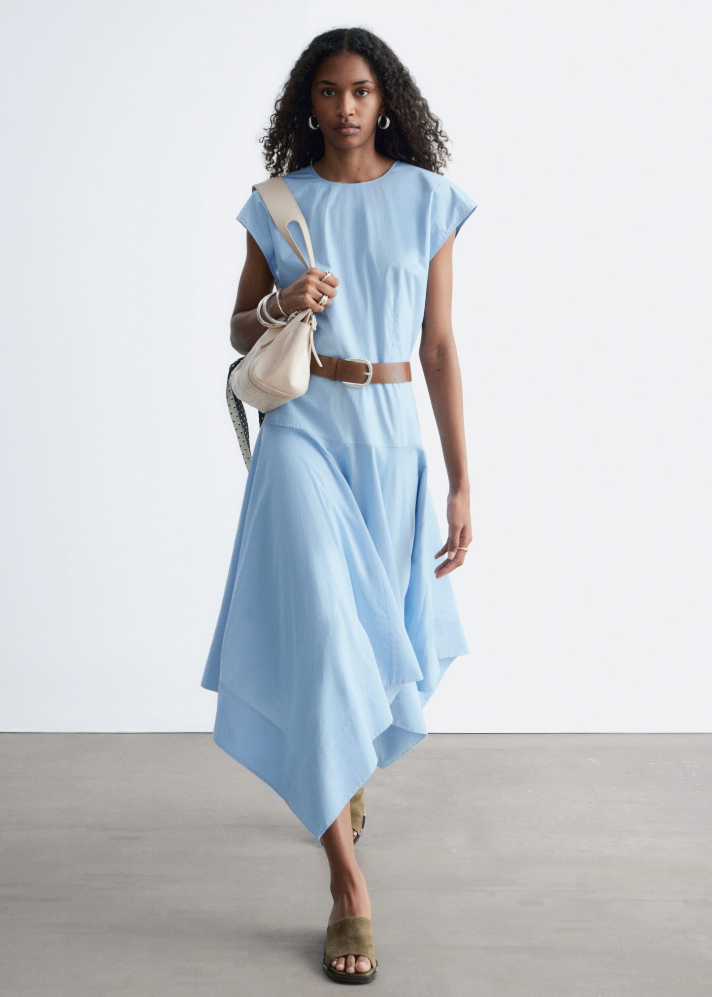 Cotton Poplin Midi Dress
