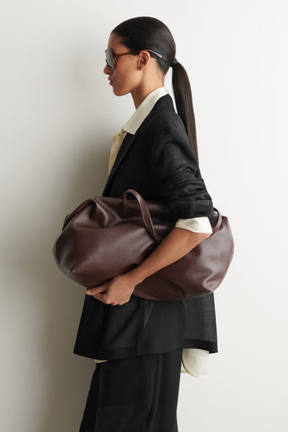 Frieze bowling bag in leather