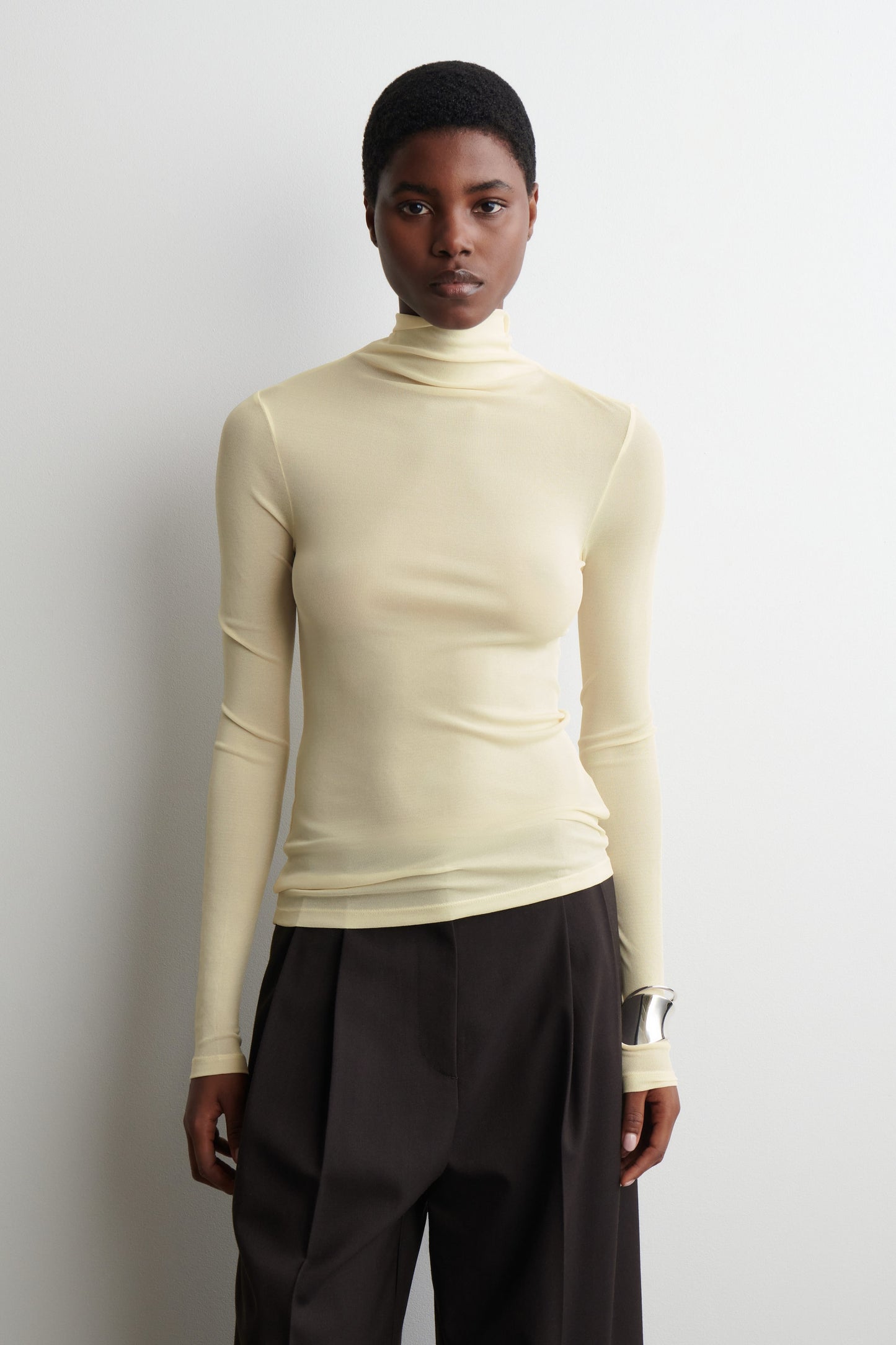 Scarf-Detail Silk Top