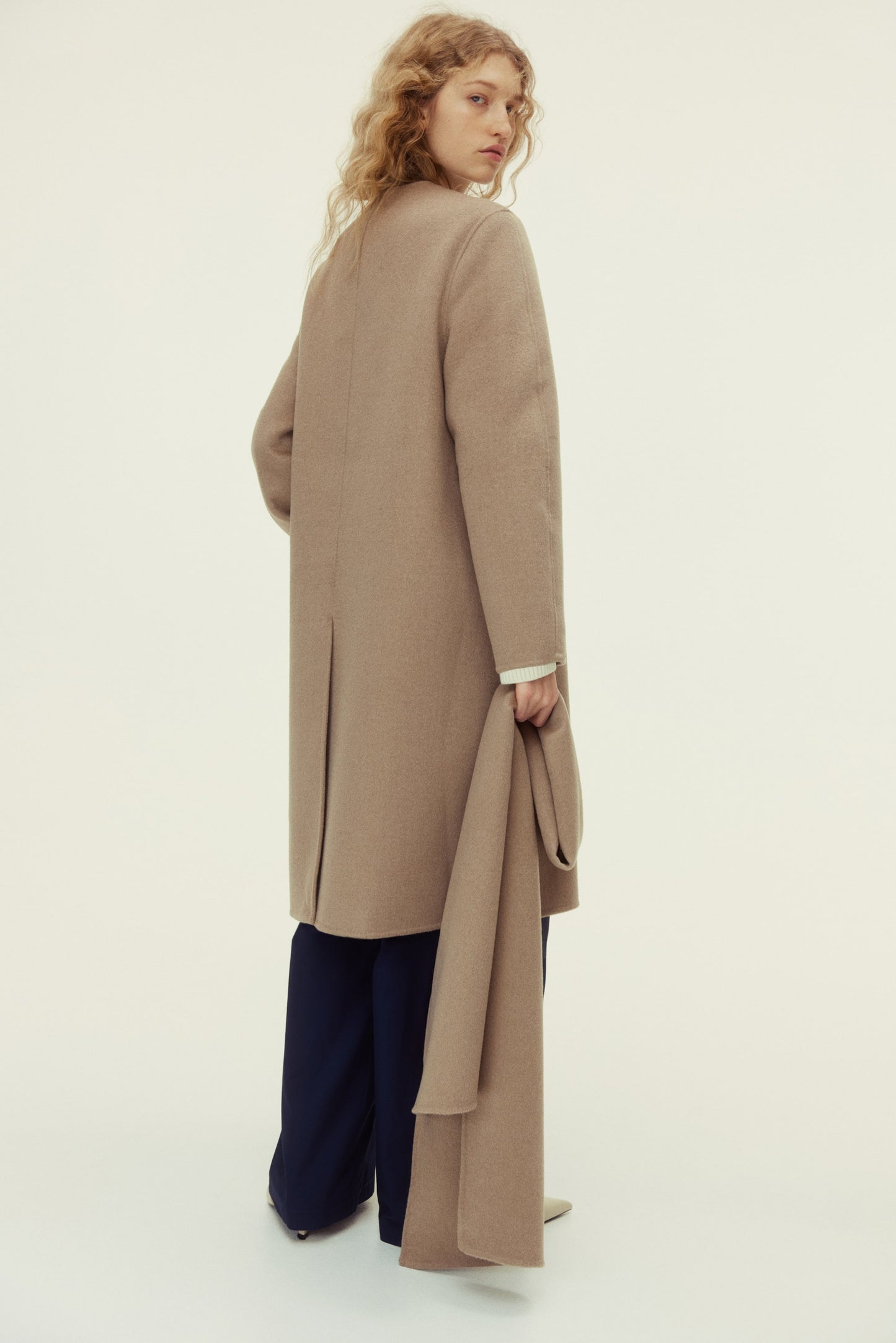 Handmade wool-blend coat