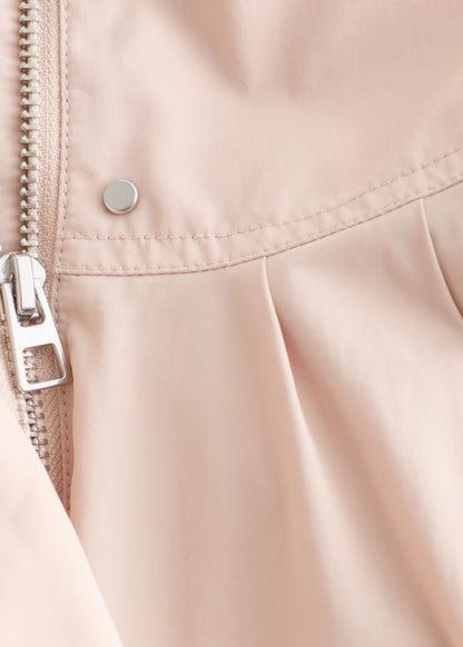 Nylon Funnel-Collar Jacket