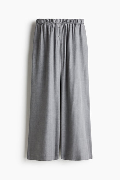 Flared lyocell trousers