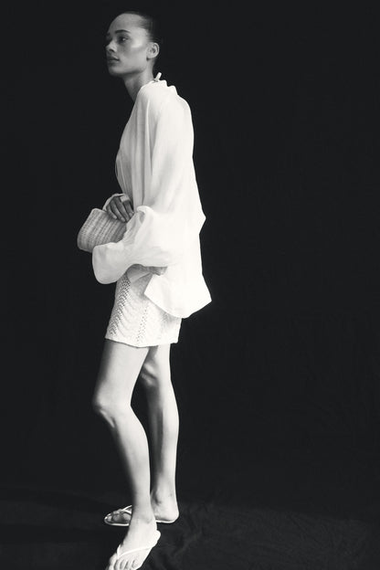 Knitted pull-on shorts