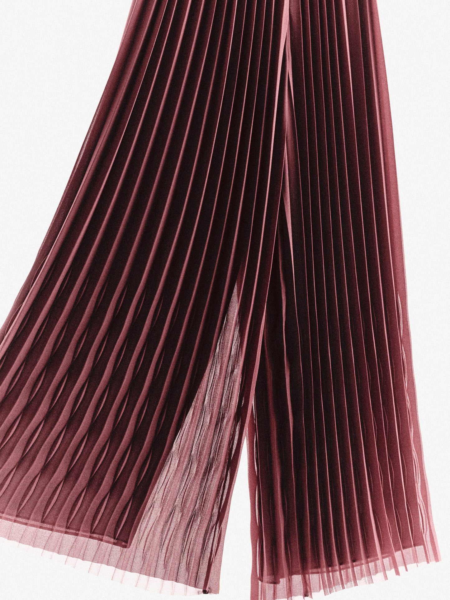 Pleated georgette trousers