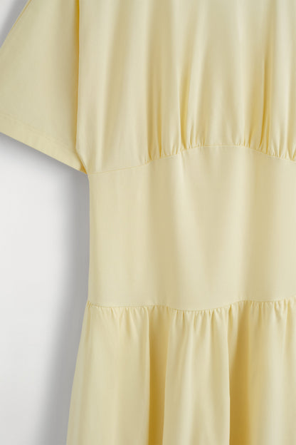 Waisted Cotton Midi Dress