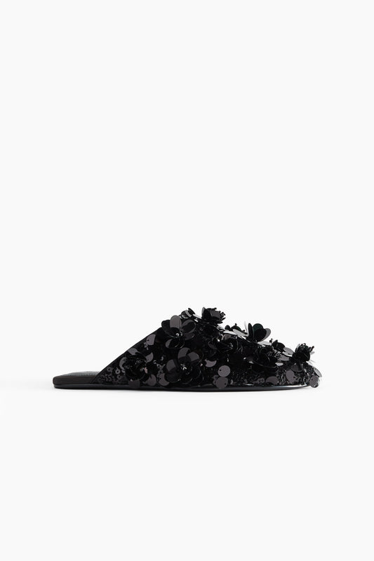 Sequined slippers