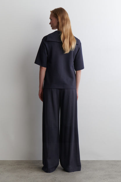 Modal Wide-Leg Trousers