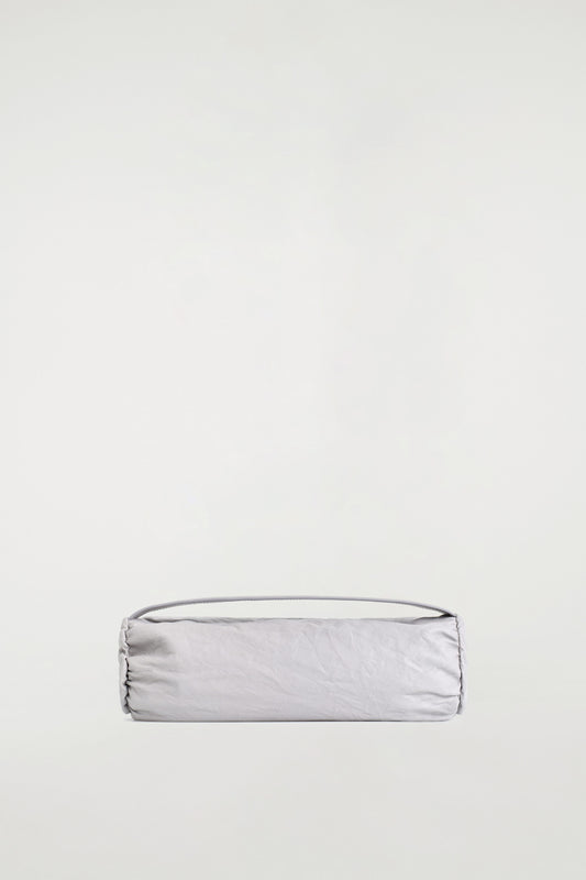 Mini Textured-Leather Cylinder Clutch Bag