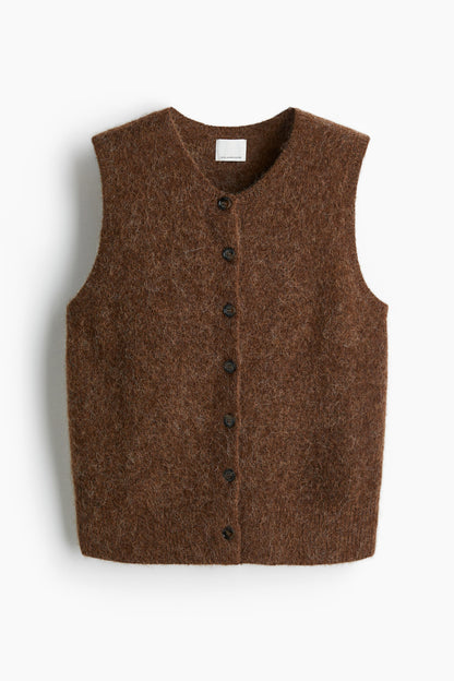 Alpaca-blend waistcoat