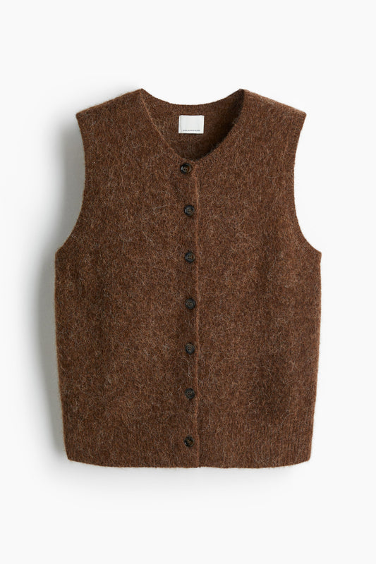 Alpaca-blend waistcoat