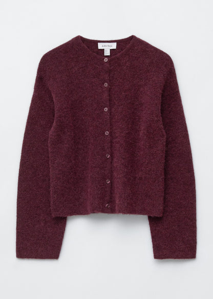 Alpaca-Blend Knitted Cardigan