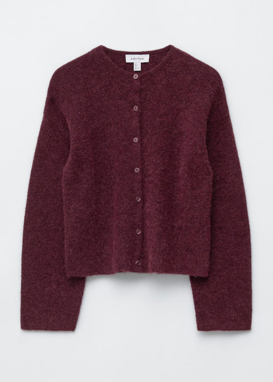 Alpaca-Blend Knitted Cardigan