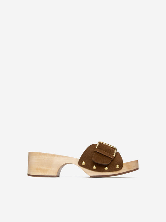 Suede Clogs