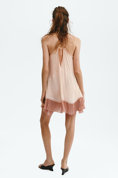 Lace-trimmed slip dress