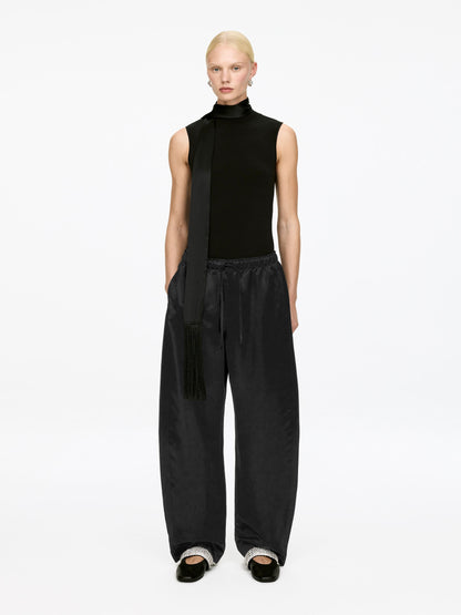 Drawstring Satin Trousers