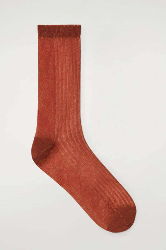 Ribbed Sheer Socks