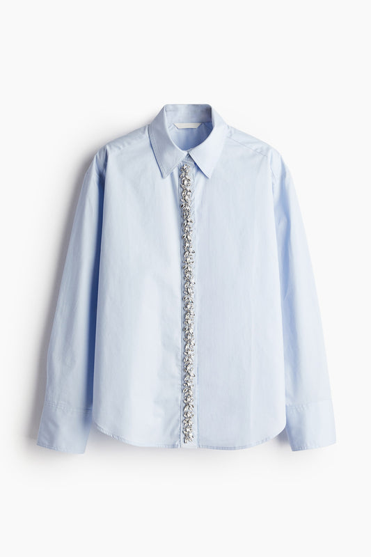 Rhinestone-embellished shirt