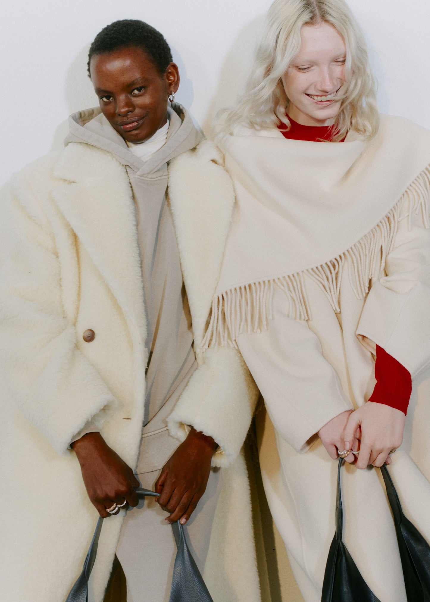 Wool Shearling Maxi Coat