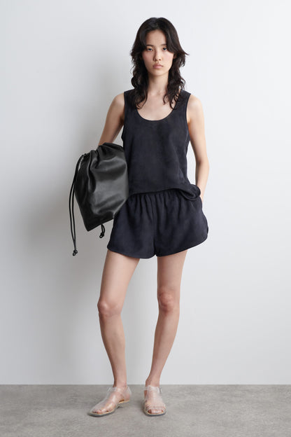 Suede Elasticated Shorts