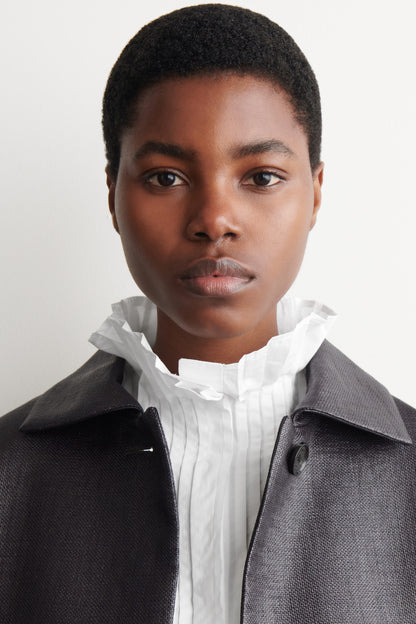 Pintucked Cotton Blouse