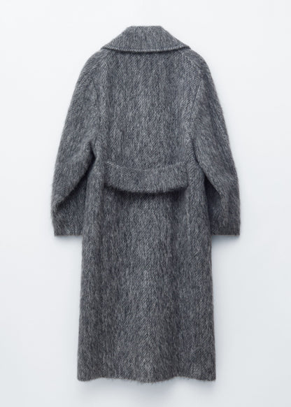 Brushed Wool-Blend Coat