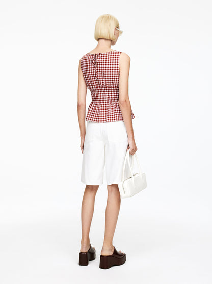 Seersucker Smock Top