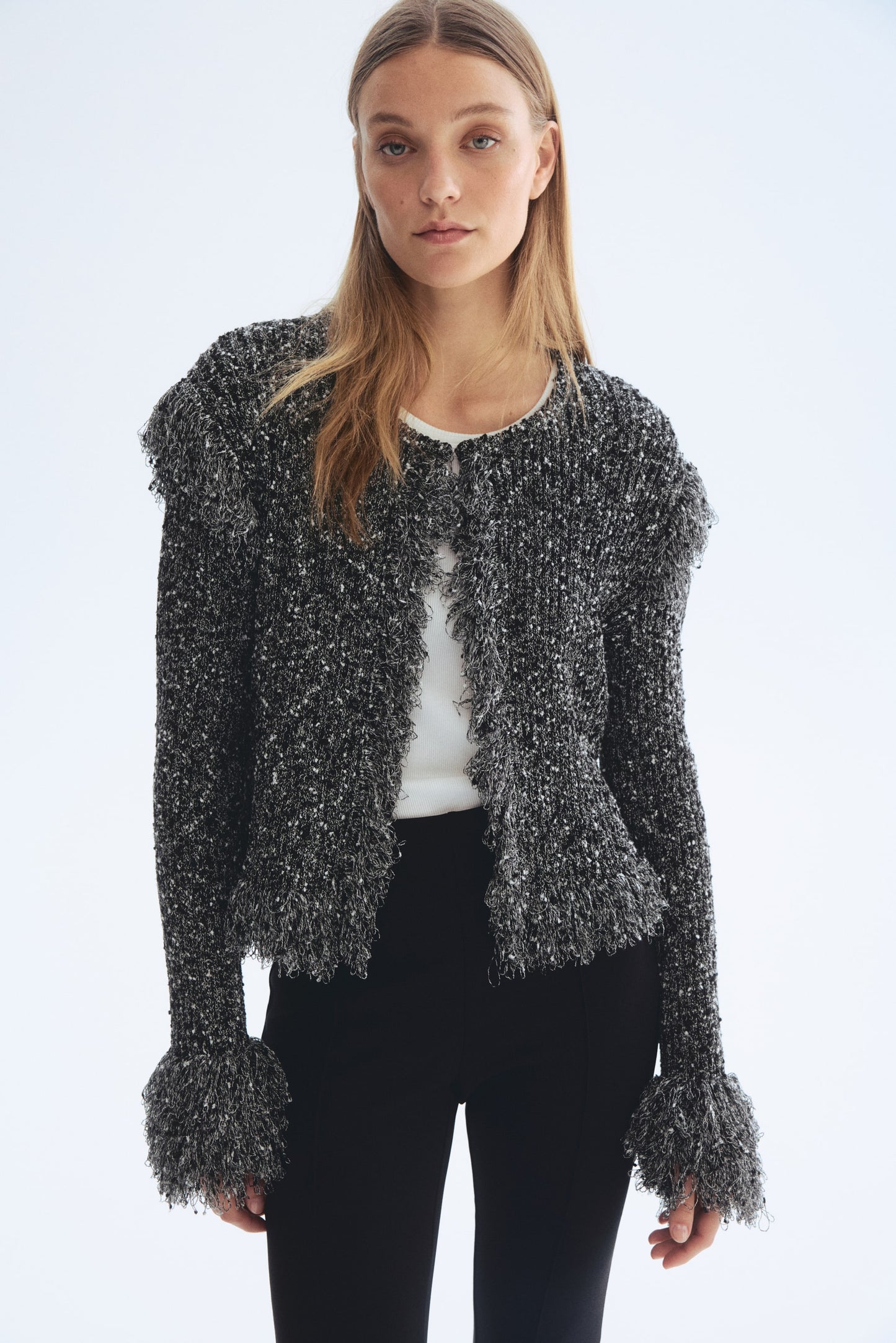 Fringed cardigan