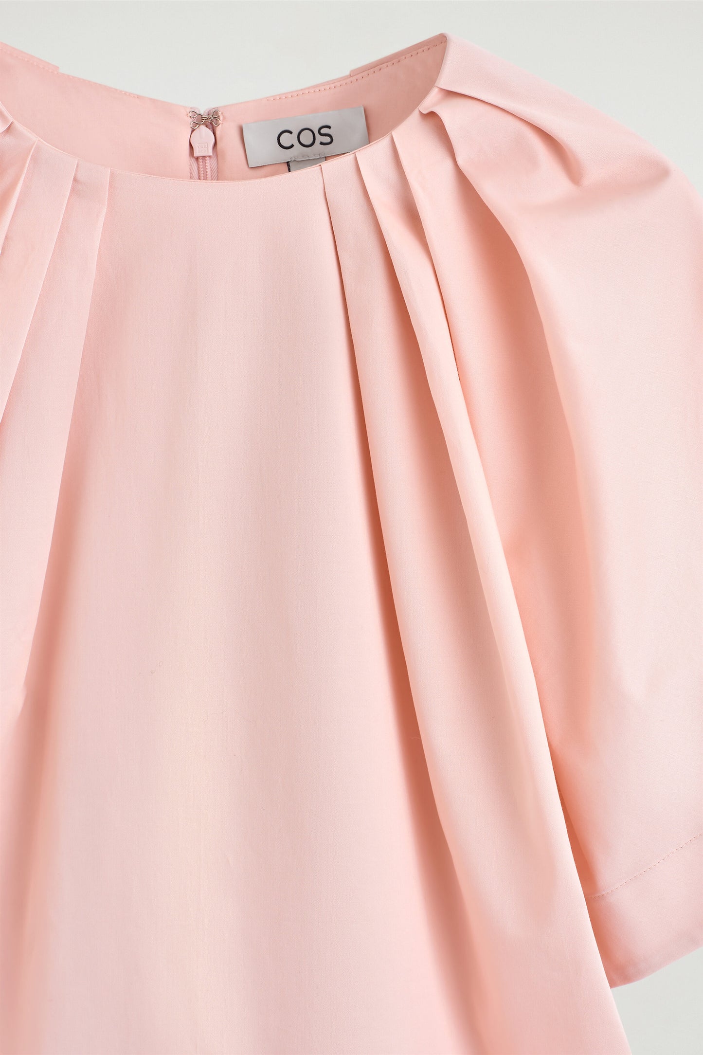 Gathered Short-Sleeved Cotton Top