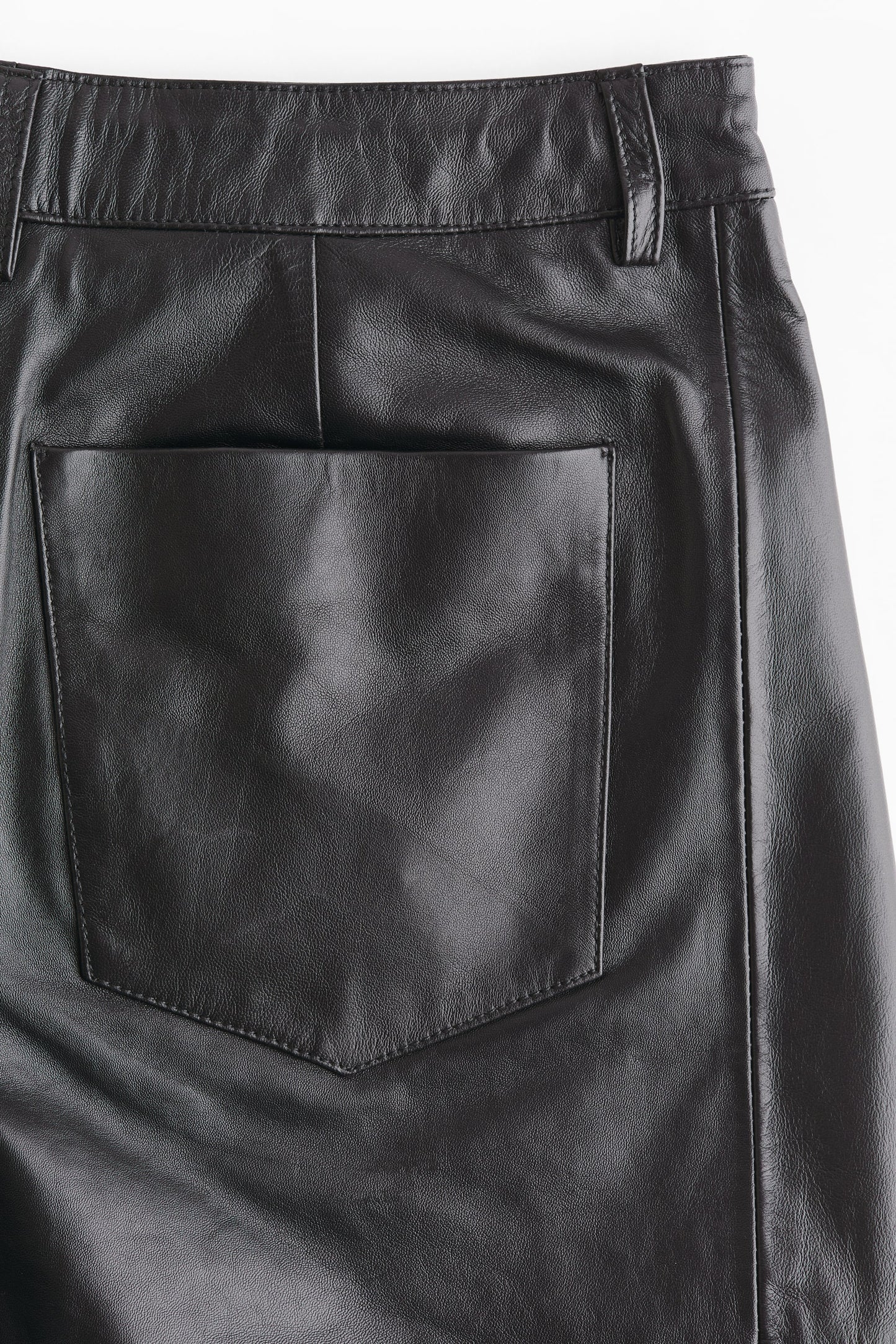 Leather Bermuda shorts