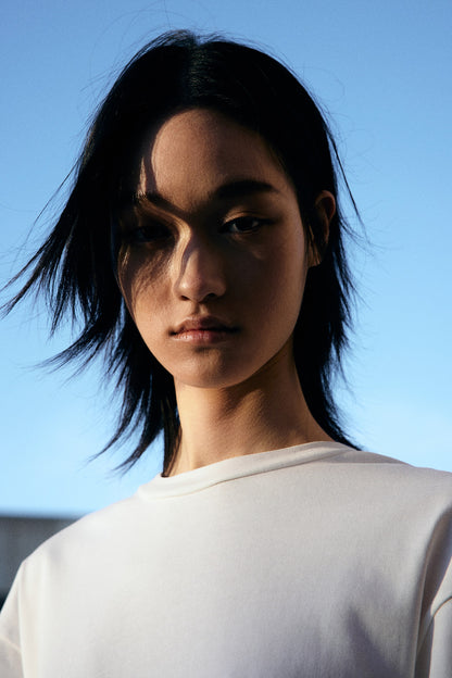 Mesh-detail T-shirt dress