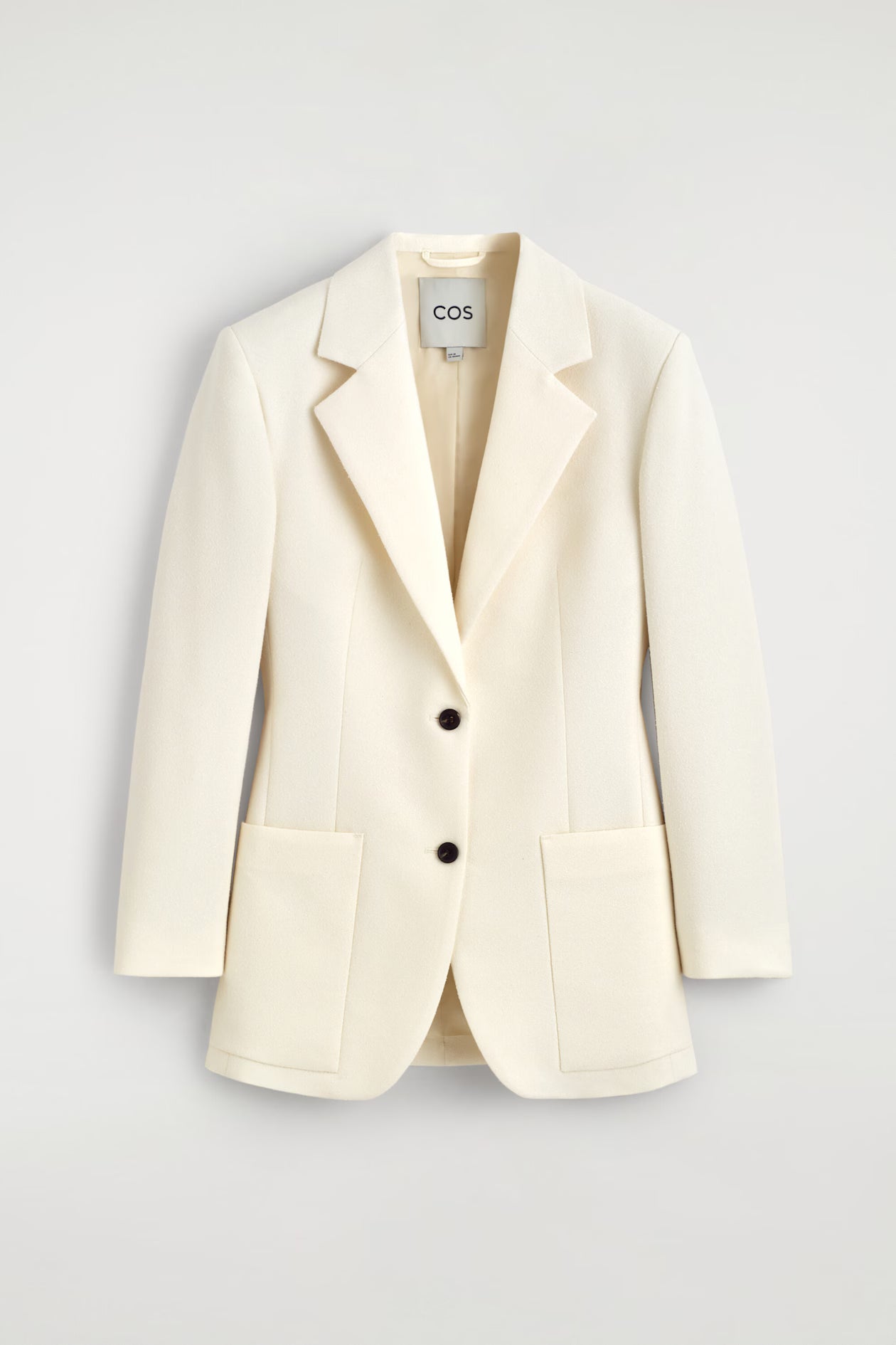 Single-breasted bouclé blazer