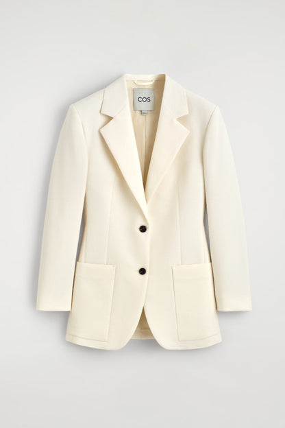 Single-breasted bouclé blazer