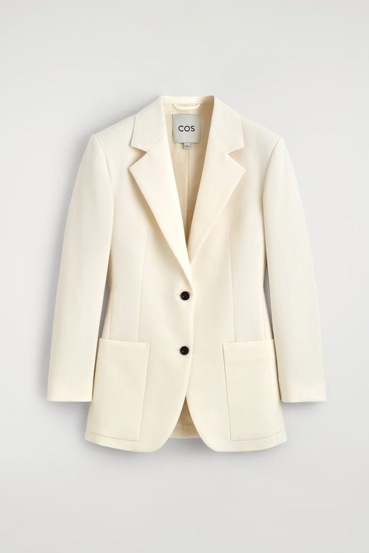 Single-breasted bouclé blazer